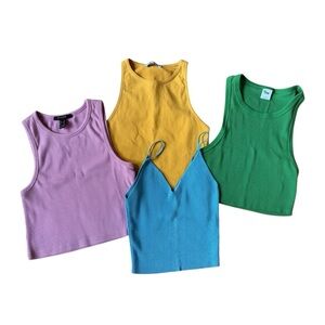Lot of 4 Tank Tops: TNA, Zara, LA Hearts